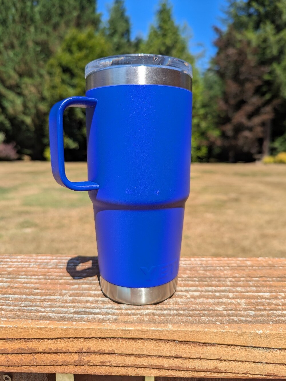Yeti 20oz Rambler Travel Insulated Cup w/ Screw On Lid Blue - Picture 4 of 8